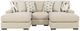 Benchcraft® Laurelgrove 3-Piece Pebble U-Shape Sectional and Chaise-0