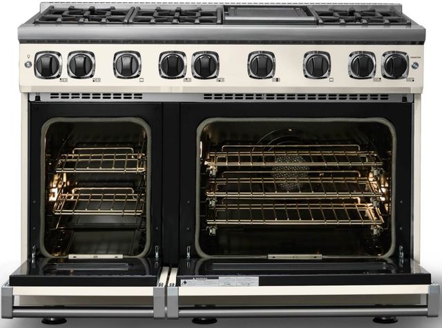 Viking® 7 Series 48'' Pure White Pro Style Gas Range with Griddle-1