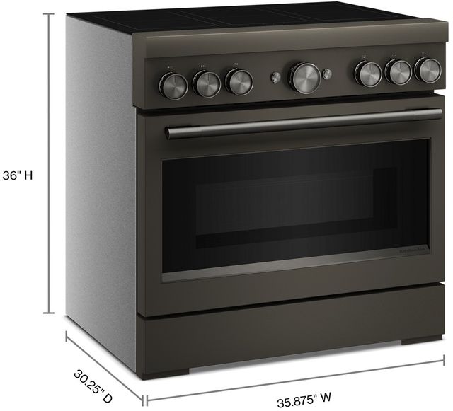 KitchenAid® 36" Black Ore Pro Style Induction Range with Air Fry-2