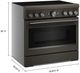 KitchenAid® 36" Black Ore Pro Style Induction Range with Air Fry-2