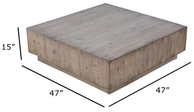 Nest Home Collections Walker Old Wood Square Coffee Table-3