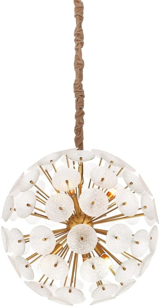 Harp & Finial® Amelia Gold/White Chandelier-0