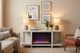 aspenhome® Latitude Brushed White 55" Open Fireplace Console-1