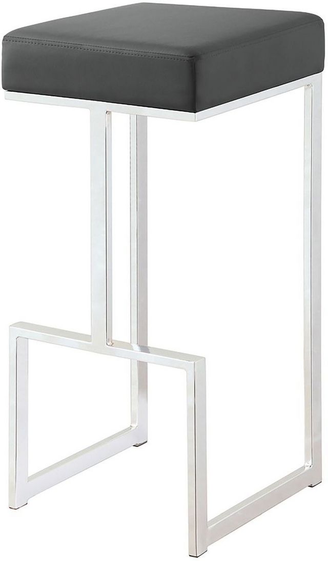 Coaster® Gervase Grey/Chrome Square Bar Stool-1