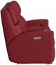 Flexsteel® Customizable Catalina Leather Power Reclining Loveseat with Console and Power Headrests-4