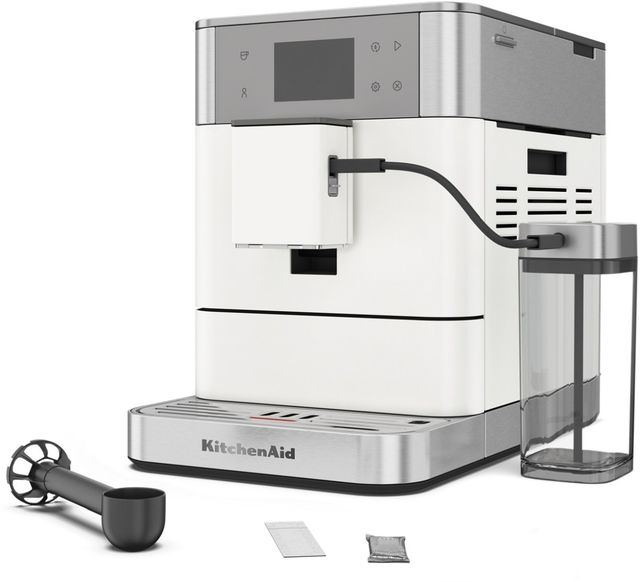 KitchenAid® KF7 Porcelain White Fully Automatic Espresso Machine-3