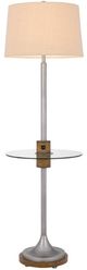 Cal® Lighting & Accessories Lavaca Antique Silver/Wood Floor Lamp-1