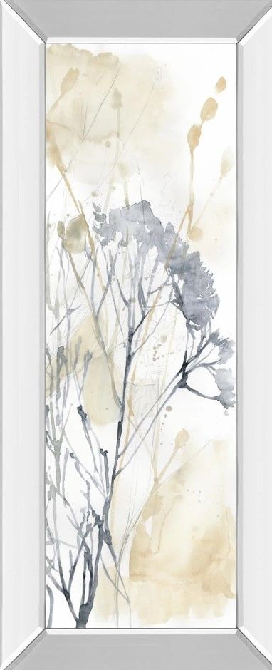 Classy Art Wildflower Line Contour II by Jennifer Goldberger Mirror Framed Wall Art-0