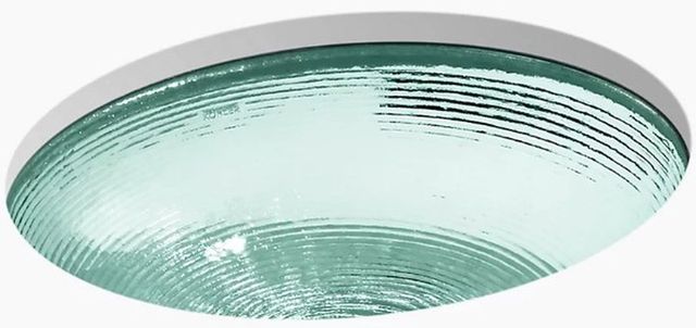 Kohler Whist® Translucent Dew 19" Oval Undermount Bathroom Sink, No Overflow-0