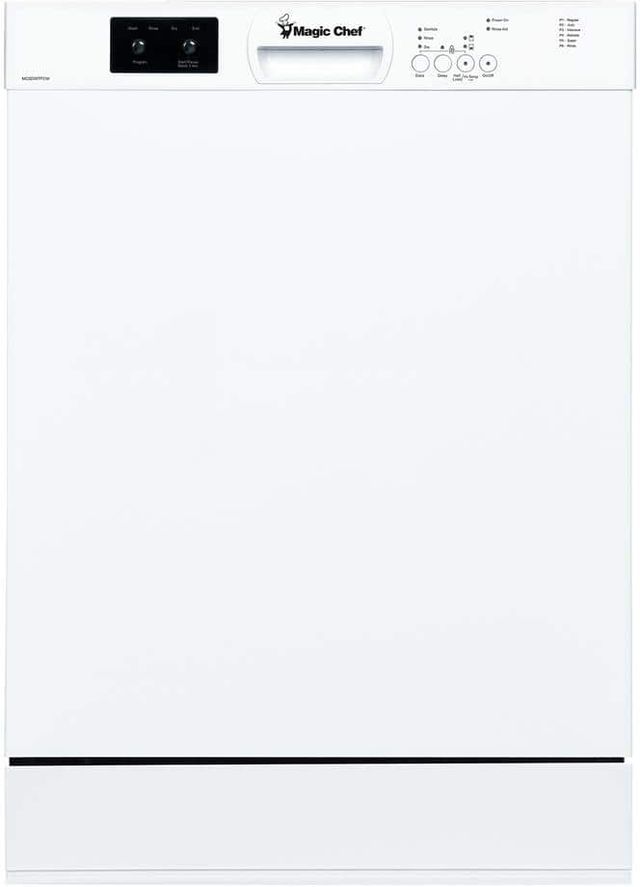 Magic Chef® 24" White Front Control Built In Dishwasher-0