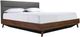 Mazin Furniture Fletcher Faux Walnut/Gray Queen Upholstered Platform Bed with Lift Storage-0