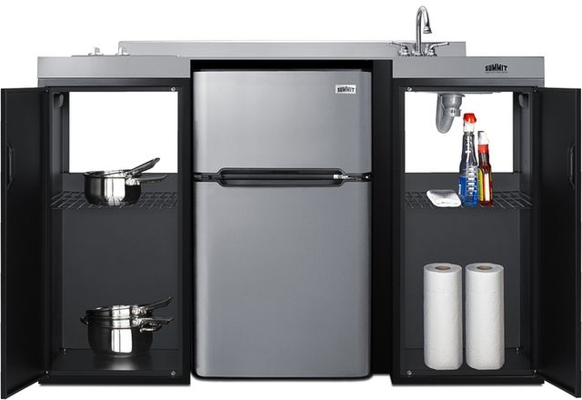 Summit® 54" Black All-in-one Kitchenette -4