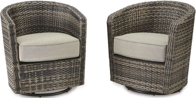Signature Design by Ashley® Coulee Mills Brown Swivel Lounge with Cushion-2