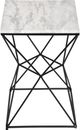 Renwil® Symmetry White Accent Table with Black Base-3