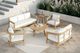 New Classic® Home Furnishings Wesley White Acacia/Fabric Outdoor Patio Loveseat-1