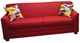 Luke Home Bryson Booyah Red Sofa -0