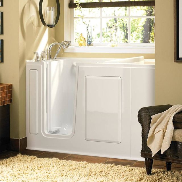 American Standard Value Series White Alcove Walk-In Whirlpool Bathtub-4