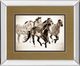 Classy Living Run Carol Walker Painted Horses Mirror Framed Wall Art-0