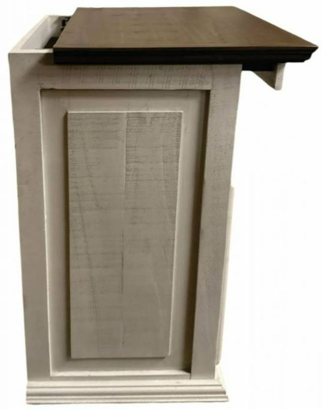 Million Dollar Rustic Brown/Frosted White Gun Nightstand-1