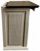 Million Dollar Rustic Brown/Frosted White Gun Nightstand-1