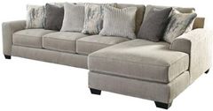 Benchcraft® Ardsley 2-Piece Pewter Right-Arm Facing Sectional and Chaise