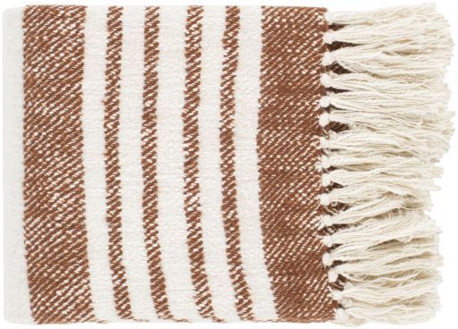 Surya Chamonix Burnt Orange 50"x60" Throw Blanket-0