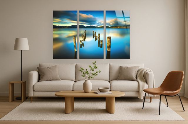 Classy Living Vibrant Serene Reflection Wall Art-1