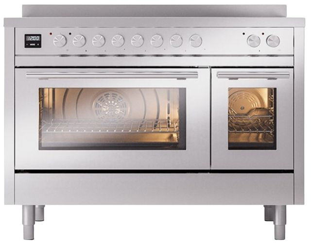 Ilve® Professional Plus II 48" Stainless Steel Pro Style Induction Range-1