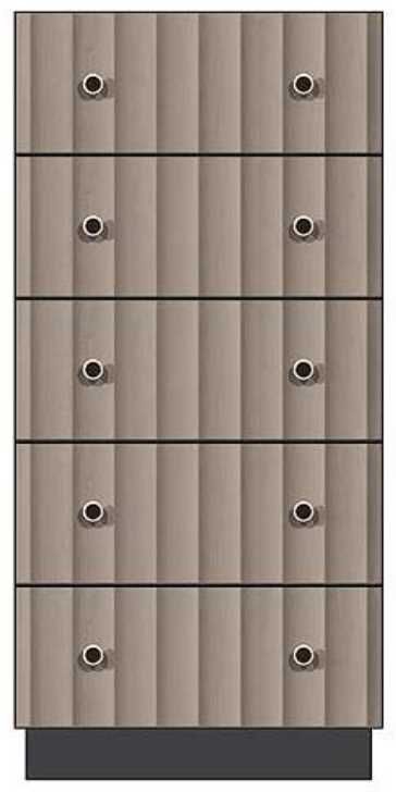 Country View Woodworking Customizable American Modern 24" 5-Drawer Plint Base Chest-0