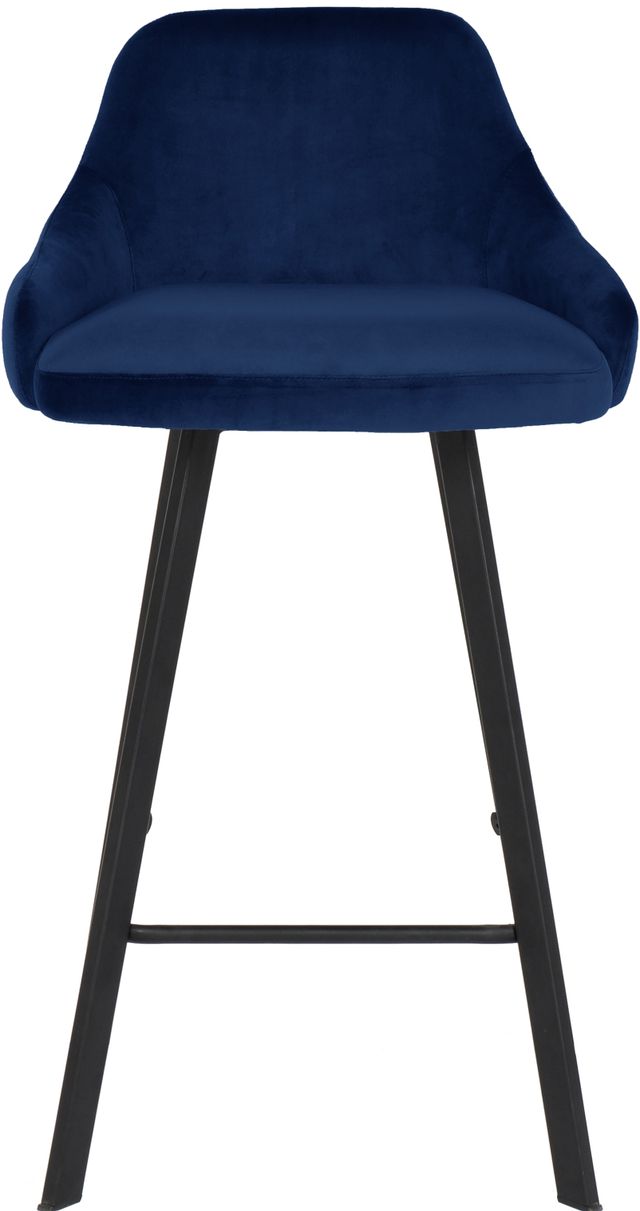 Meridian Furniture Viviene Navy Velvet Counter Stool-3