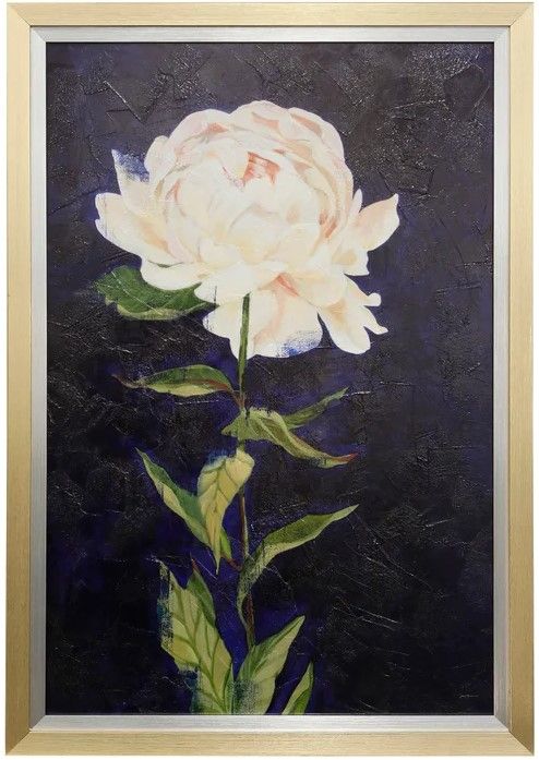 Stylecraft Cobalt Sky Bloom I Beige/Dark Blue/Green/Off-White Wall Art-0