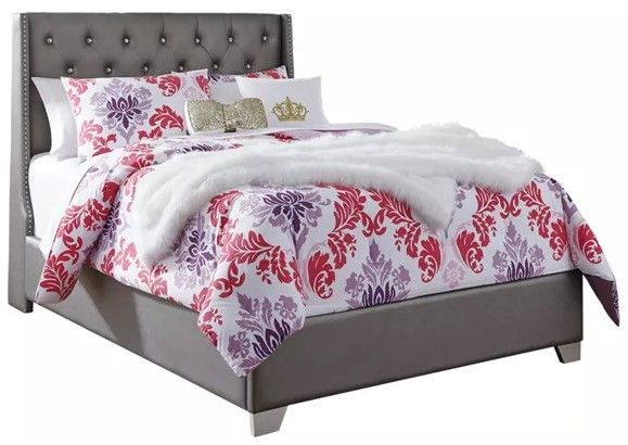 Signature Design by Ashley® Coralayne 2-Piece Gray Full Upholstered Bed Set-1