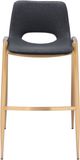 Zuo Modern Desi Black & Gold Barstool Chair-2