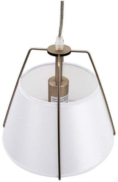 YHD Studio Nickel/White 1-Light Pendant Lighting-3