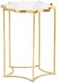 Crestview Collection Robyn White Top Accent Table with Gold Base-0