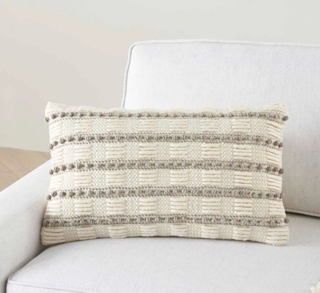Nourison Home™ Lifestyle Light Gray 12" Throw Pillow-2