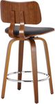 Inspire™ Zuni Black/Walnut 26" Swivel Counter Stool -1