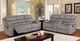 Furniture of America® Castleford Light Gray Manual Reclining Loveseat-1