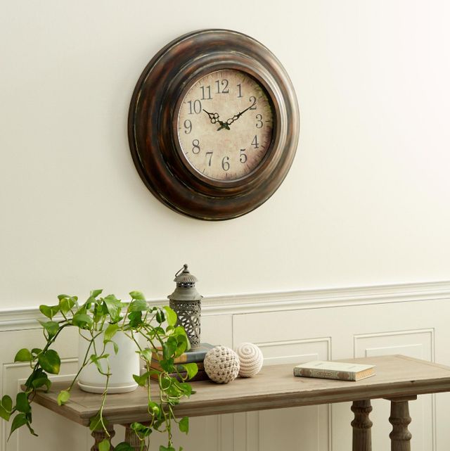 Deco Marche Brown Fluted Wall Clock-4
