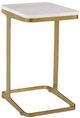 Uttermost® Tylan Brass/White Marble Accent Table-0