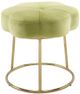 Linon Flower Gold/Green Vanity Stool-0