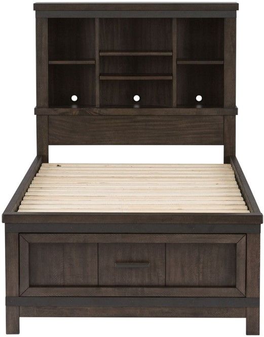 Liberty Furniture Thornwood Hills Rock Beaten Brown Twin Youth Bookcase Bed-2
