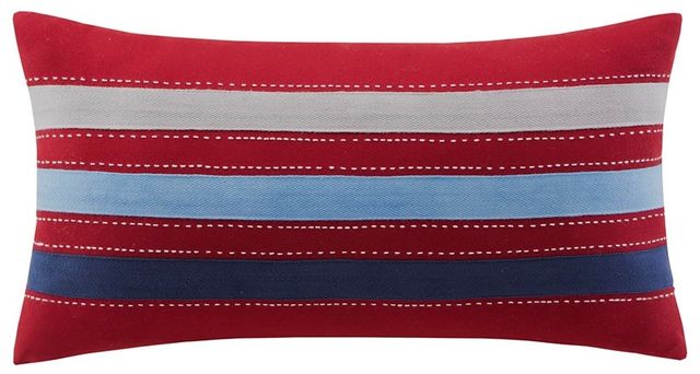 Olliix by Mi Zone Bradley Navy and Red Twin/Twin XL Reversible Coverlet Set-2
