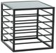 VIG Furniture Modrest Malvo Black/Chrome Modern End Table-0