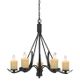 Cal® Lighting & Accessories Morelis 5-Light Black Smith Chandelier-0
