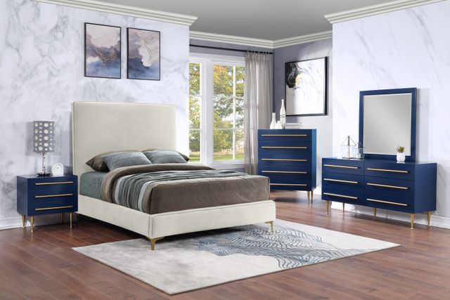 Meridian Furniture Marisol Navy Mirror-4