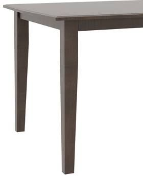 Country View Woodworking Customizable Aspen Red Oak Top 38" Dining Table with 2-Leaves and Brown Maple Base-1