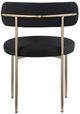 Meridian Furniture Beacon Black/Brushed Brass Boucle Upholstered Dining Chair-4