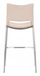 Zuo® Ace Light Pink and Silver Set of 2 Bar Chairs-4
