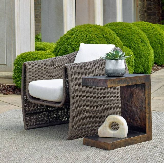 Uttermost® Obra Golden Dark Bronze Aluminum Indoor-Outdoor Side Table-1